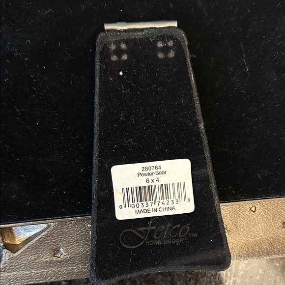 Fetch Home Decor Silver Pewter Teddy Bear Photo Frame EUC 6X4 - Picture 4 of 4